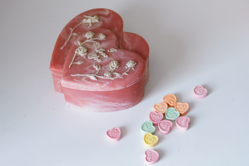 photo of Incolay stone pink marble hearts trinket box I Love You, nice for Valentineâ€™s day #6