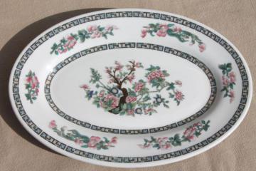 catalog photo of India Tree vintage ironstone platter, Shenango china Indian Tree restaurant ware oval plate