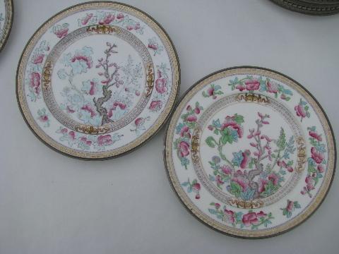 photo of India or Indian Tree, lot 12 antique vintage Royal Doulton china plates #3