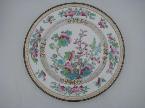 photo of India/Indian Tree, antique vintage Royal Doulton china salad plates #3