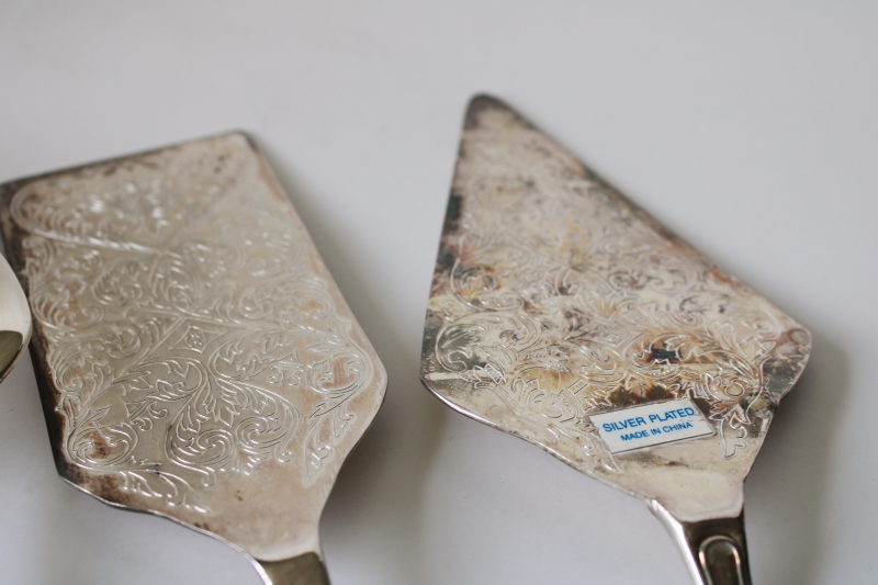 photo of International Silver Kings silverplate serving pieces, cake, spaghetti server, spoon & fork #5