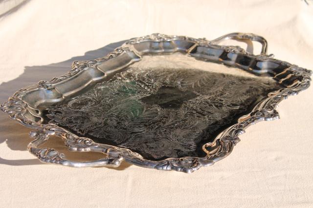 photo of International silver plate tray, tea set serving tray or hall table tray #3