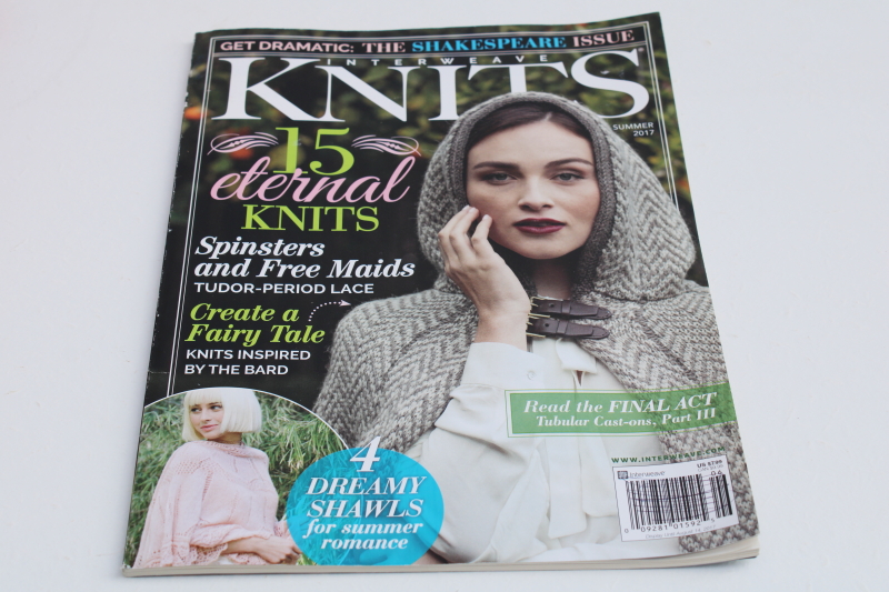 photo of Interweave Knits special issue knitting magazine, Tudor renaissance fairy tale style patterns #1