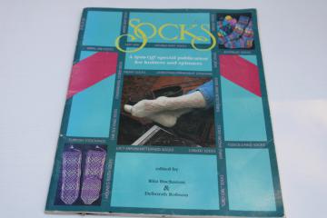 photo of Interweave Press magazine special all socks, Spin Off knitting patterns hand knit socks
