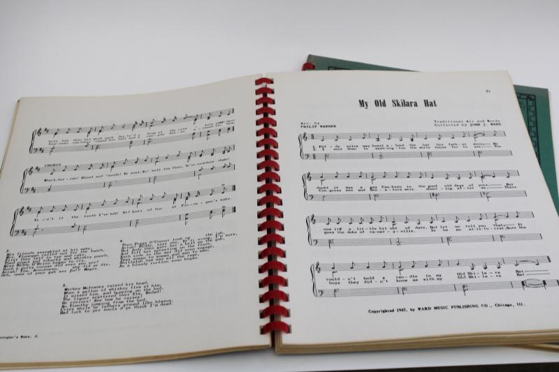 photo of Irish Comic Songs words & music old Ireland classics John Ward spiral bound books #3