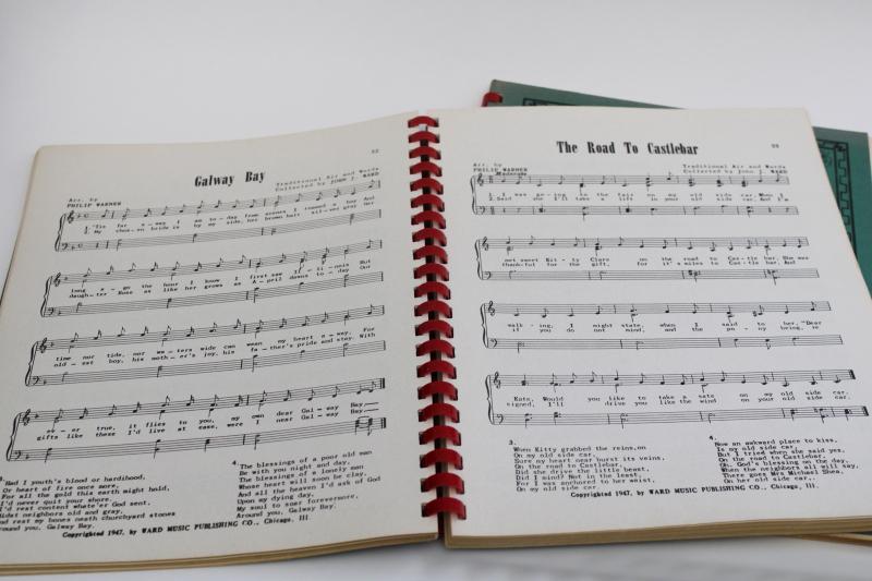 photo of Irish Comic Songs words & music old Ireland classics John Ward spiral bound books #4