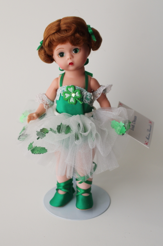 photo of Irish Dream Madame Alexander doll, red hair green eyes dancer in shamrock tutu vintage 1999  #1