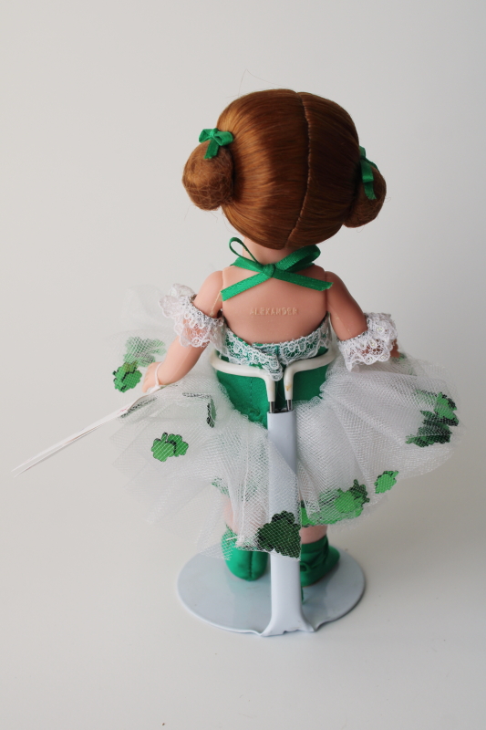 photo of Irish Dream Madame Alexander doll, red hair green eyes dancer in shamrock tutu vintage 1999  #3