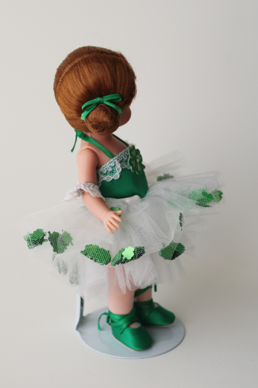 photo of Irish Dream Madame Alexander doll, red hair green eyes dancer in shamrock tutu vintage 1999  #5