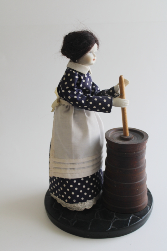 photo of Irish Turf Owencraft Ireland china doll, vintage figurine dairymaid girl w/ butter churn  #6