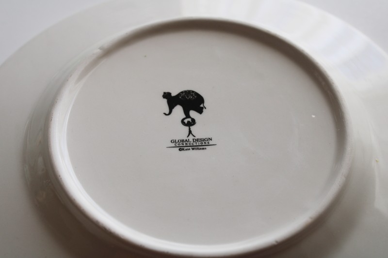 photo of Irish clover shamrocks ceramic salad plate, Kate Williams Global Design China #4
