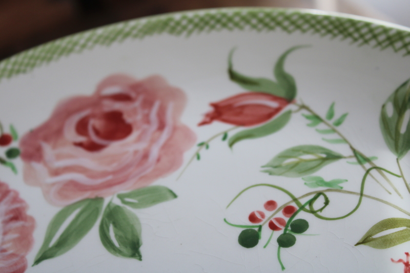 photo of Isabelle de Borchgrave for Marshall Fields vintage hand painted ceramic cake plate #3