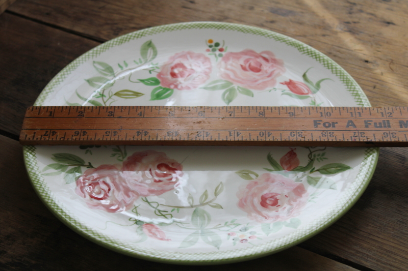 photo of Isabelle de Borchgrave for Marshall Fields vintage hand painted ceramic cake plate #6