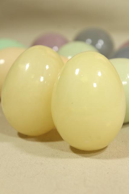 photo of Italian alabaster pastel colored Easter eggs, vintage carved stone egg collection #8