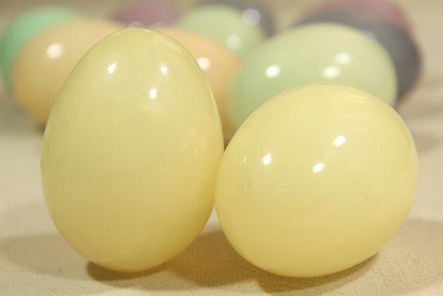 photo of Italian alabaster pastel colored Easter eggs, vintage carved stone egg collection #9