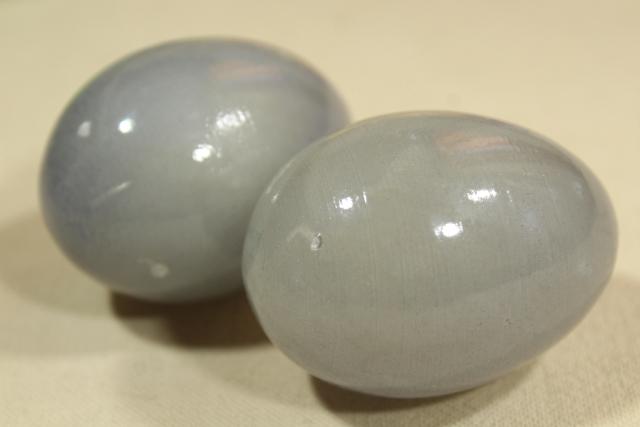 photo of Italian alabaster pastel colored Easter eggs, vintage carved stone egg collection #13