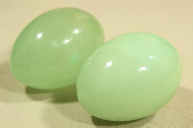 photo of Italian alabaster pastel colored Easter eggs, vintage carved stone egg collection #15
