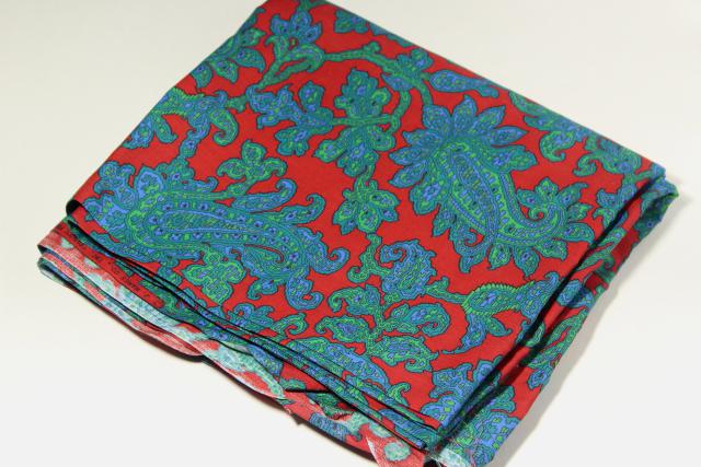 photo of J Manes fancee free 60s freeform print cotton fabric teal green blue red #3