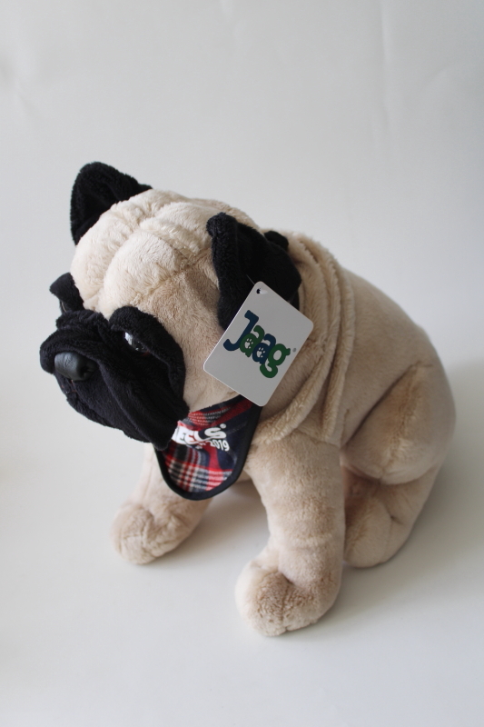 photo of Jaag tag plush stuffed animal Pug dog, soft squishy puppy w/ bandana from Scheels #1