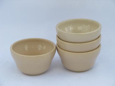 photo of Jac-Tan adobe brown restaurant ironstone, custard cup bowls, vintage Jackson china #1