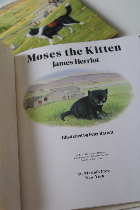 photo of James Herriot cat & dog stories, lot of four picture books Ruth Brown & Peter Barrett art #4
