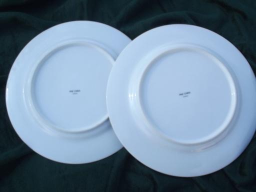 photo of Japan fine china holiday plates set, Christmas holly border on white #4