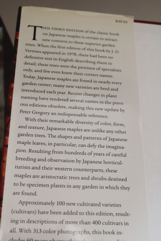 photo of Japanese Maples 3rd edition J D Vertrees Timber Press tree varieties & culture #2