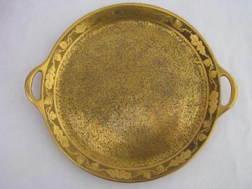 catalog photo of Jean Pouyat - Limoges France, antique vintage French china handled tray w/ gold