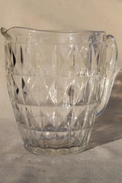 catalog photo of Jeannette Windsor pattern clear glass pitcher, vintage depression glass