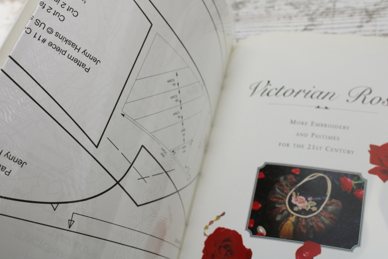photo of Jenny Haskins Victorian Splendor & Roses books full size patterns uncut CD embroidery designs  #6