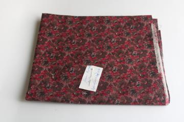 Jinny Beyer Miniature Medley rose brown red floral print vintage quilting cotton fabric 