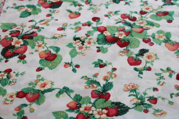 catalog photo of Joan Kessler Concord strawberry print polished cotton, 1990s vintage fabric