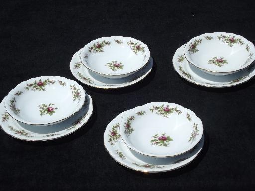 photo of Johann Haviland new Traditions china moss rose plates and bowls for 4 #1