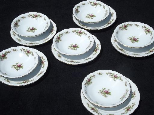 photo of Johann Haviland new Traditions china moss rose plates and bowls for 6 #1