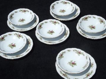 catalog photo of Johann Haviland new Traditions china moss rose plates and bowls for 6