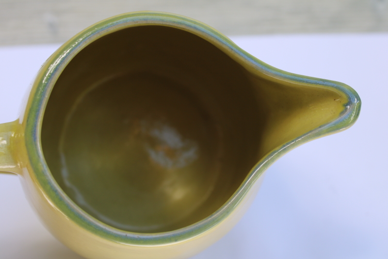 photo of John B Taylor Ceramics vintage grapes hand painted pottery jug, MCM Louisville stoneware #2
