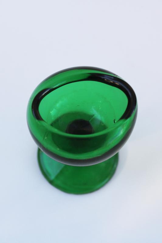 photo of John Bull early 20th century vintage advertising green glass eye wash cup #2