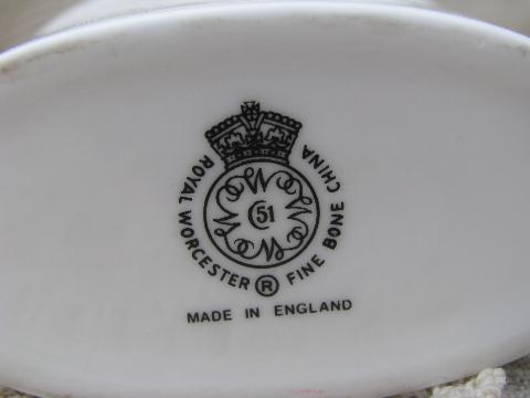 photo of John Jenkins and Royal Worcester England bone china trays, trinket holders #2