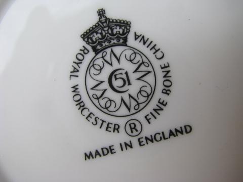 photo of John Jenkins and Royal Worcester England bone china trays, trinket holders #5