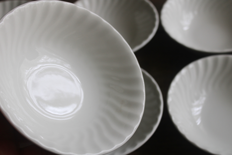 photo of Johnson Bros England Regency white swirl round bowls for soup or cereal, set of 6  #2