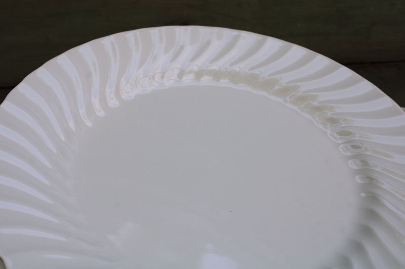 photo of Johnson Bros Regency white ironstone dinner plates set of 6 green backstamp 1883 made in England  #4
