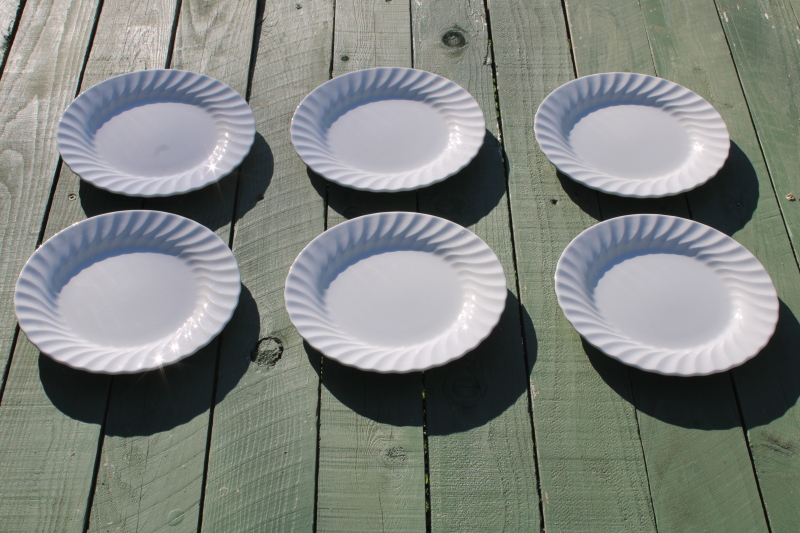 photo of Johnson Bros Regency white ironstone salad plates set of 6 green backstamp 1883 made in England  #1