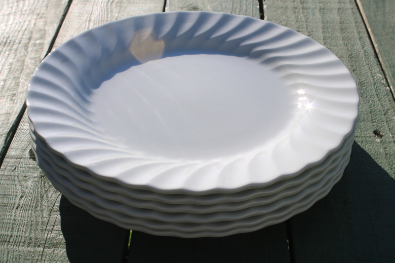 photo of Johnson Bros Regency white ironstone salad plates set of 6 green backstamp 1883 made in England  #5