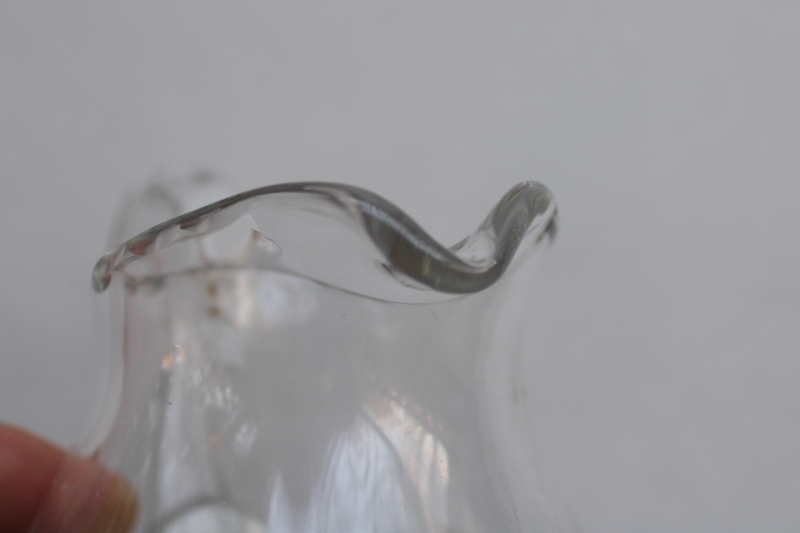 photo of Juliette American cut crystal creamer, small cream pitcher 1970s vintage  #7