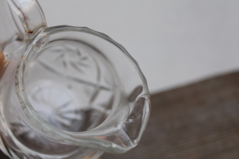 photo of Juliette American cut crystal creamer, small cream pitcher 1970s vintage  #8