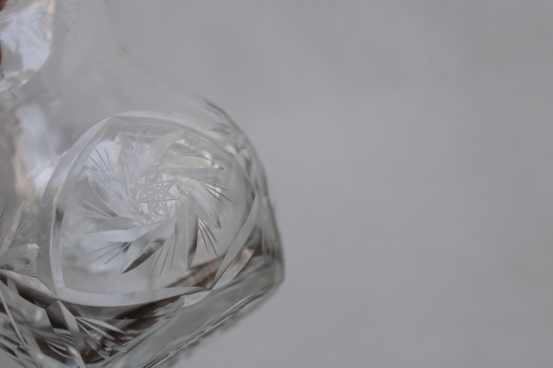 photo of Juliette American cut crystal creamer, small cream pitcher 1970s vintage  #9