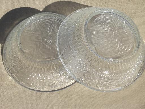 photo of KIG Malaysia glassware, old sandwich pattern glass dishes set for 6 #8