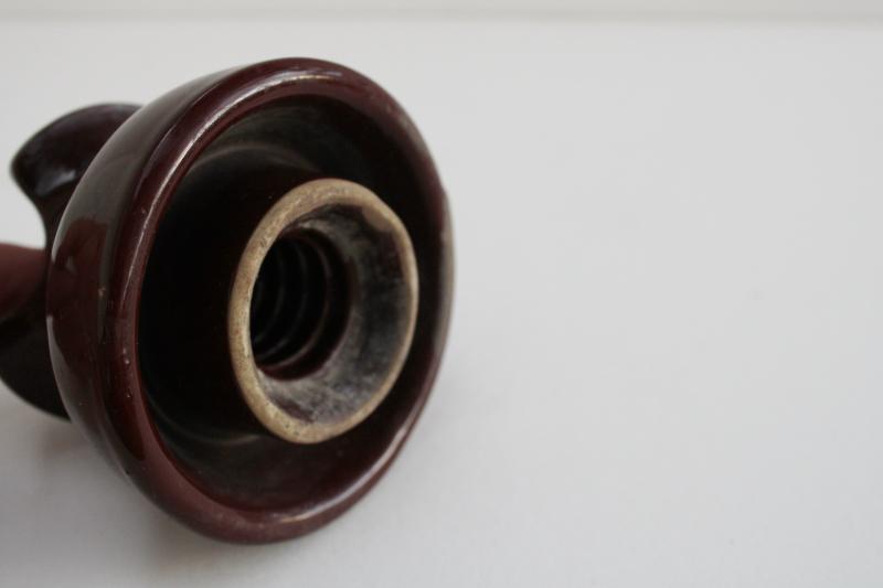 photo of KNAX ceramic insulator, saddle shape vintage electric or telephone wire insulator  #3
