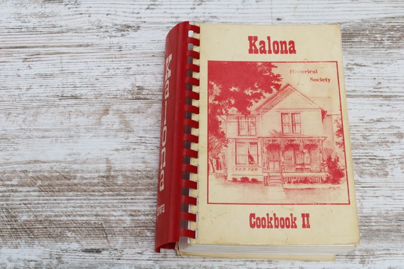 photo of Kalona Iowa Historical Society cook book, vintage community cookbook Cedar Rapids area #1