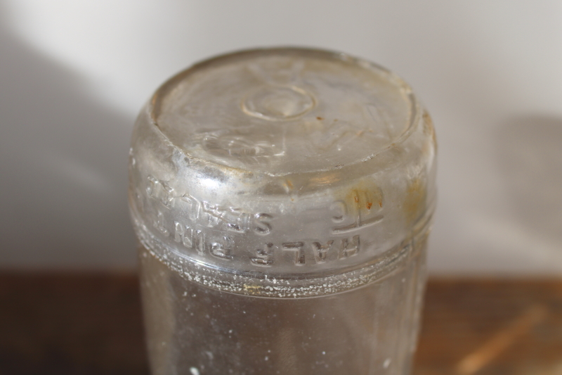 photo of Kenosha Wisconsin Milk Producers Association old embossed glass half pint milk bottle  #6